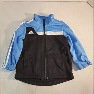 Adidas Kids Colorblock Tricot Track Jacket in Blue and Black Size 18 Months